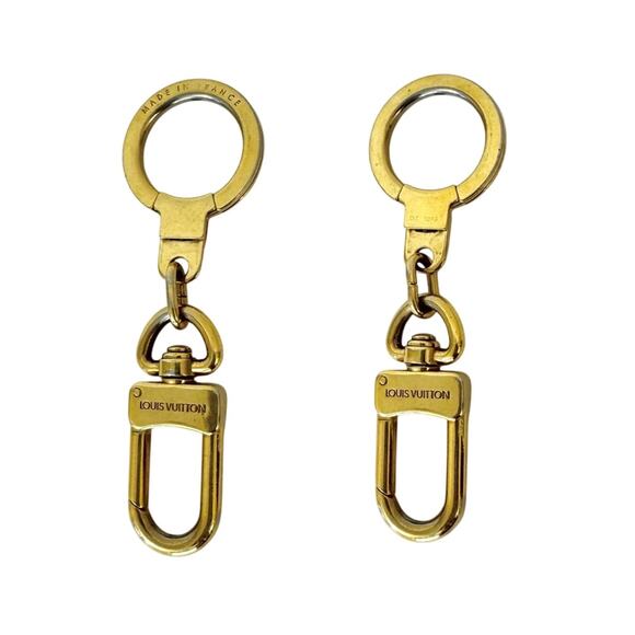 Louis Vuitton Keychain Ring or Bag Extender Gold-Tone Made in France Auth. - Picture 1 of 6